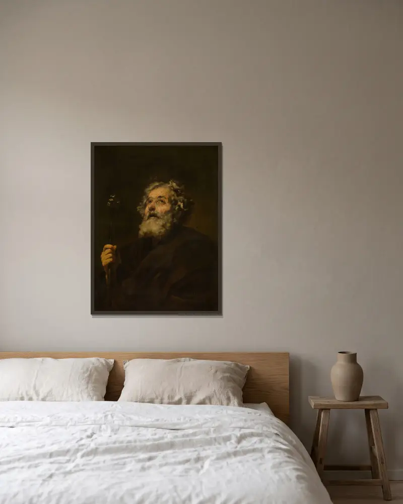 Heiliger Josef – Nr. 1 von Jusepe de Ribera gerahmt an einer Wand