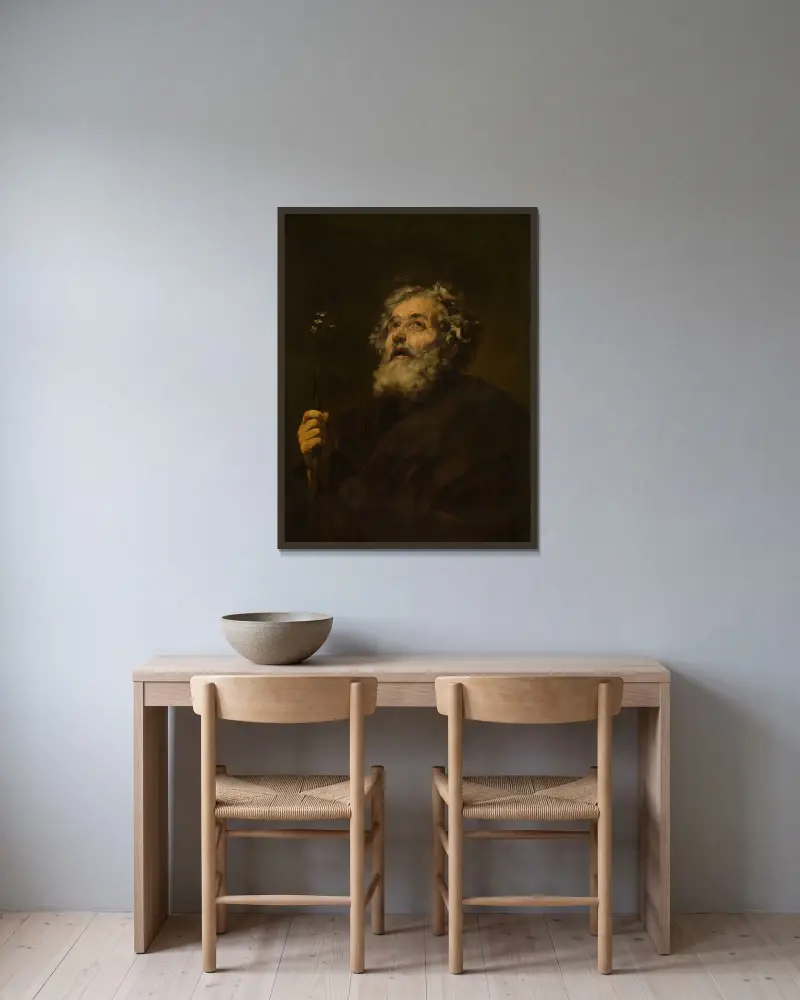 Heiliger Josef – Nr. 1 von Jusepe de Ribera gerahmt an einer Wand