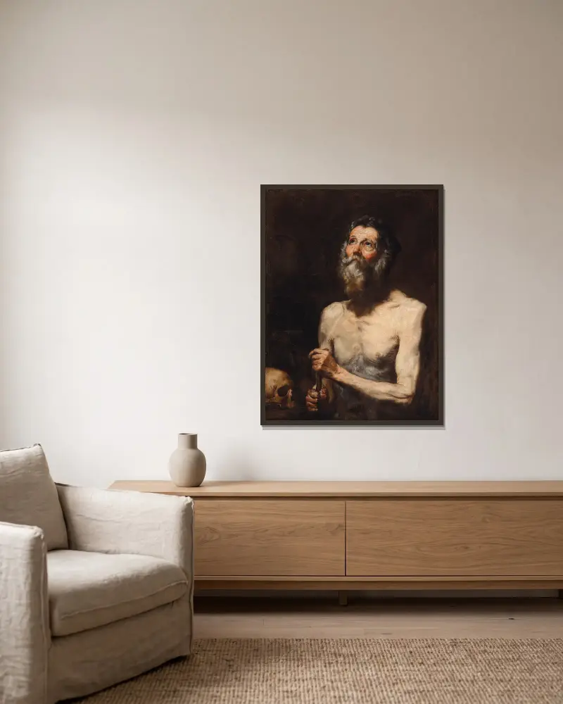 Svatý Onuphrius, – Nr. 1, Jusepe de Ribera v rámu na stěně