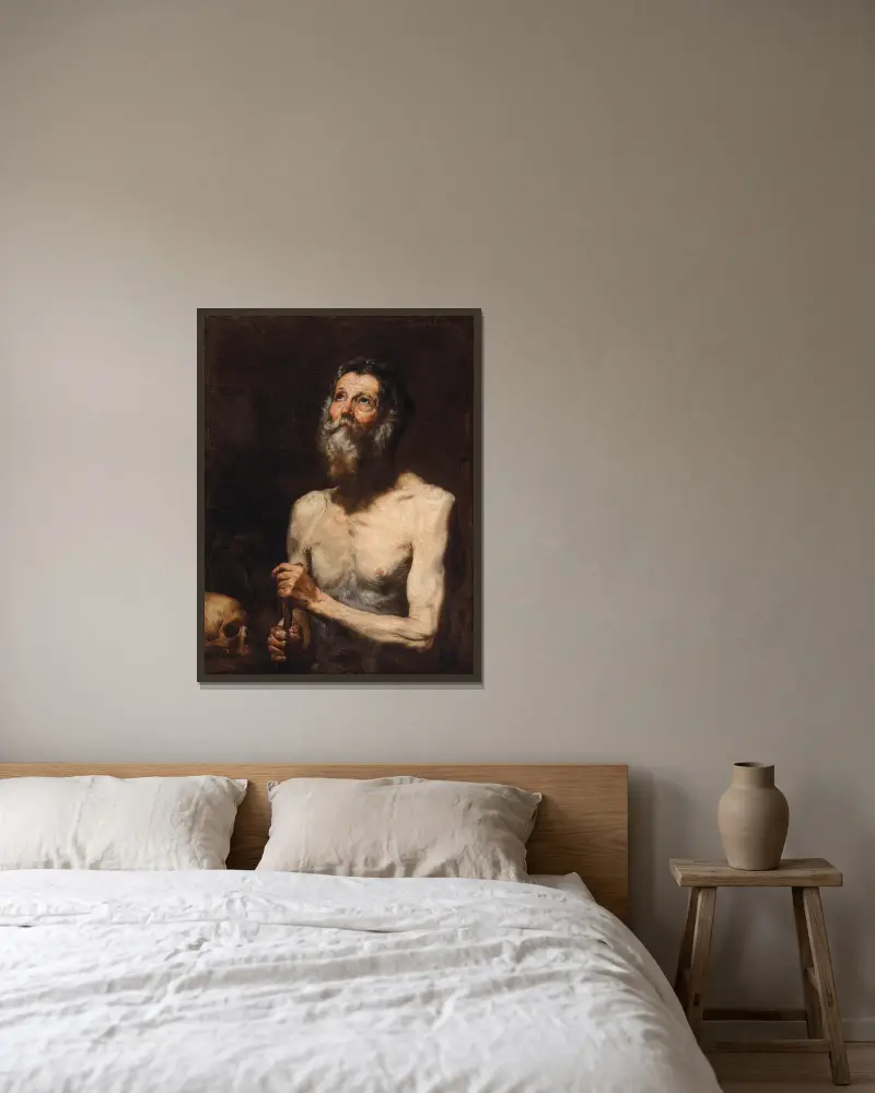 Svatý Onuphrius, – Nr. 1, Jusepe de Ribera v rámu na stěně