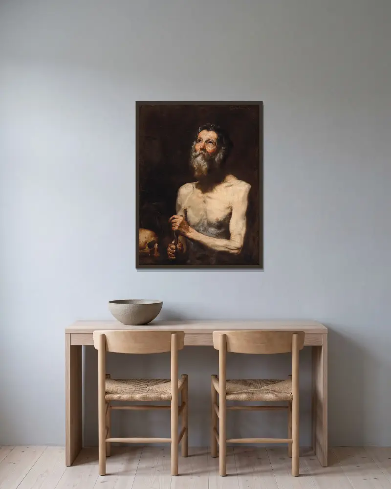 Svatý Onuphrius, – Nr. 1, Jusepe de Ribera v rámu na stěně