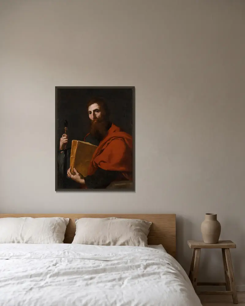 Heiliger Paulus von Jusepe de Ribera gerahmt an einer Wand