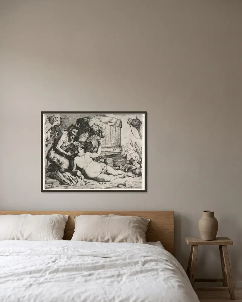 Silénos, Jusepe de Ribera v rámu na stěně