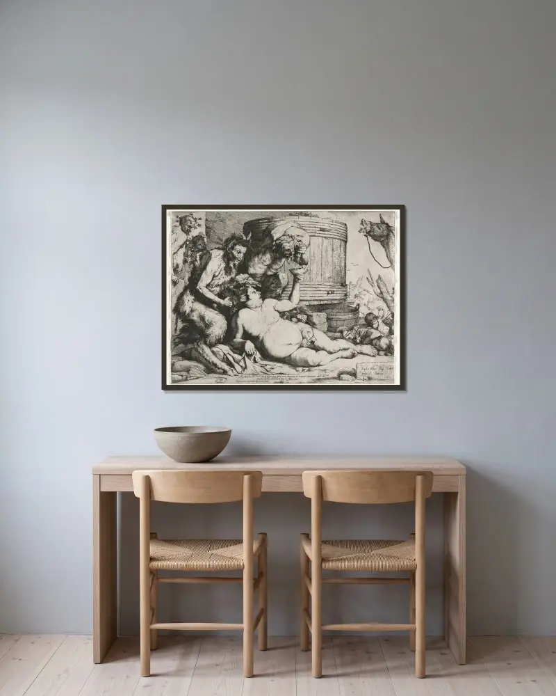Silénos, Jusepe de Ribera v rámu na stěně