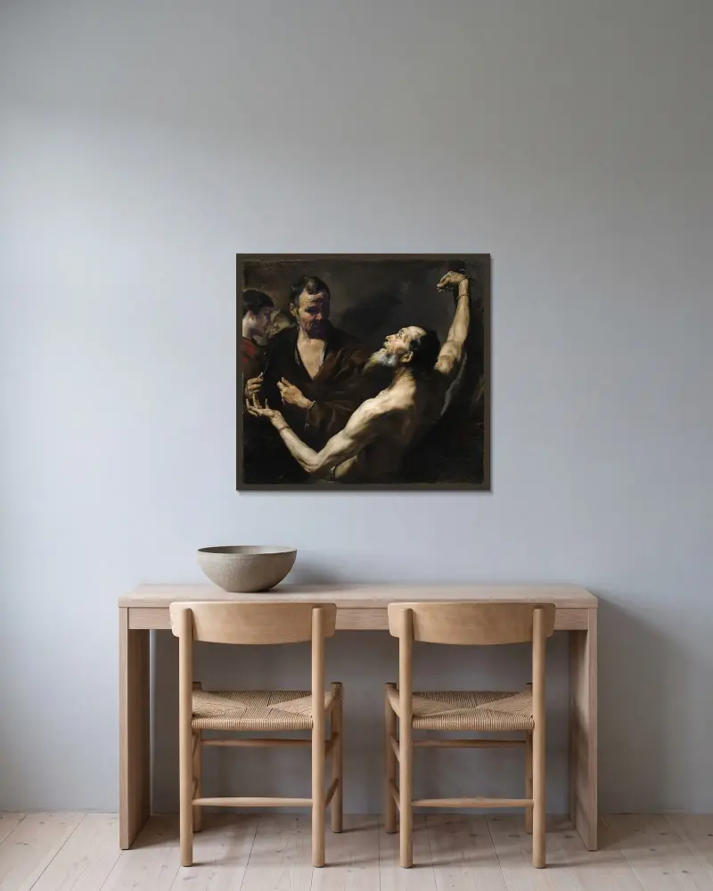 Mučednictví svatého Bartoloměje, Jusepe de Ribera v rámu na stěně