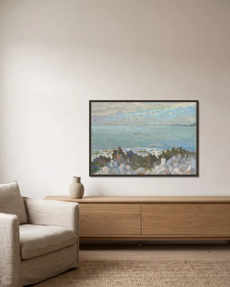 Cap Martin (Côte d’Azur) von Rodolphe De Saegher gerahmt an einer Wand