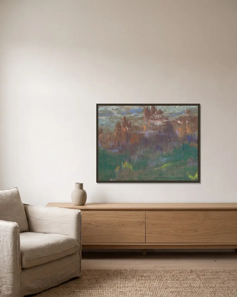 Berglandschaft – Nr. 2 von Rodolphe De Saegher gerahmt an einer Wand