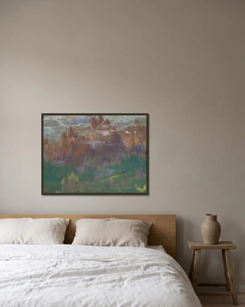 Berglandschaft – Nr. 2 von Rodolphe De Saegher gerahmt an einer Wand