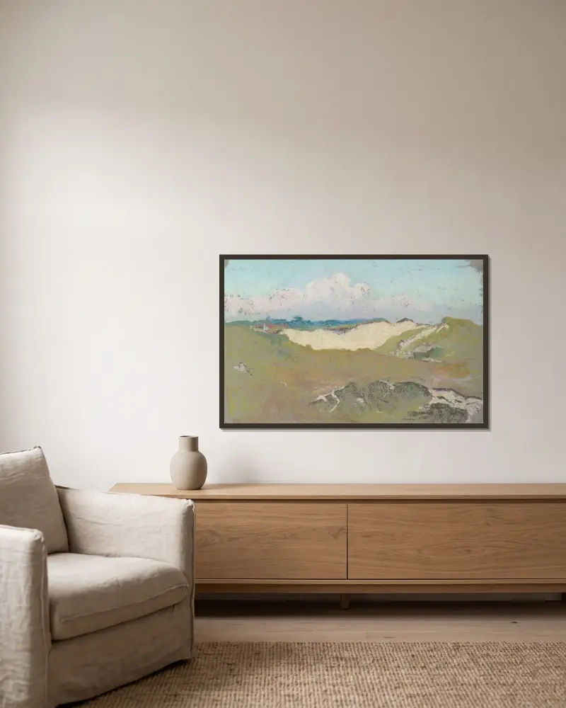 Raue Küste von Rodolphe De Saegher gerahmt an einer Wand