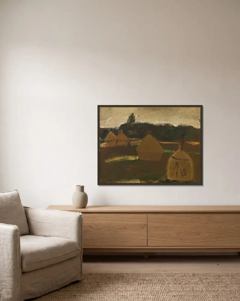Kupky sena, Gustave De Smet v rámu na stěně
