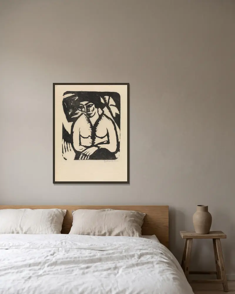 Siedząca kobieta, Gustave De Smet w ramie na ścianie