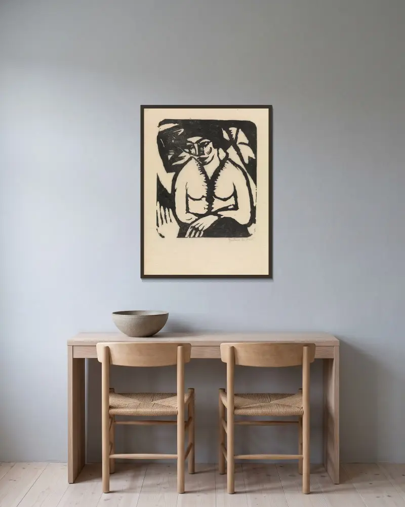 Siedząca kobieta, Gustave De Smet w ramie na ścianie