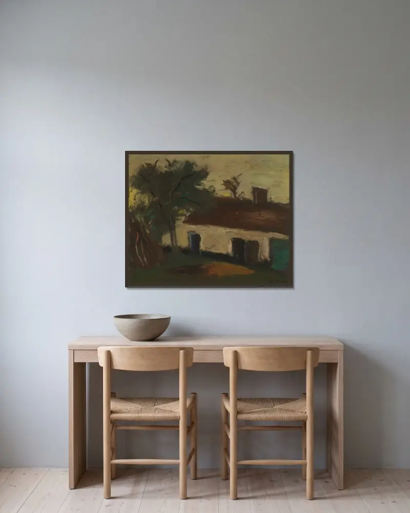 Stall von Gustave De Smet gerahmt an einer Wand
