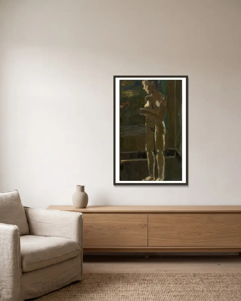 Stehender Akt von Gustave De Smet gerahmt an einer Wand