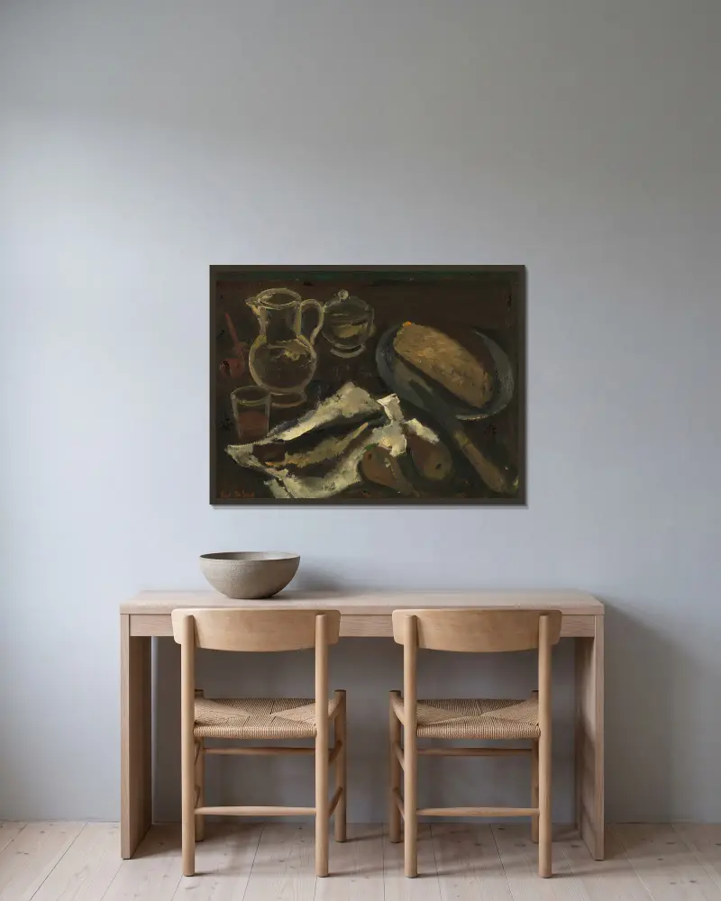 Martwa natura, Gustave De Smet w ramie na ścianie
