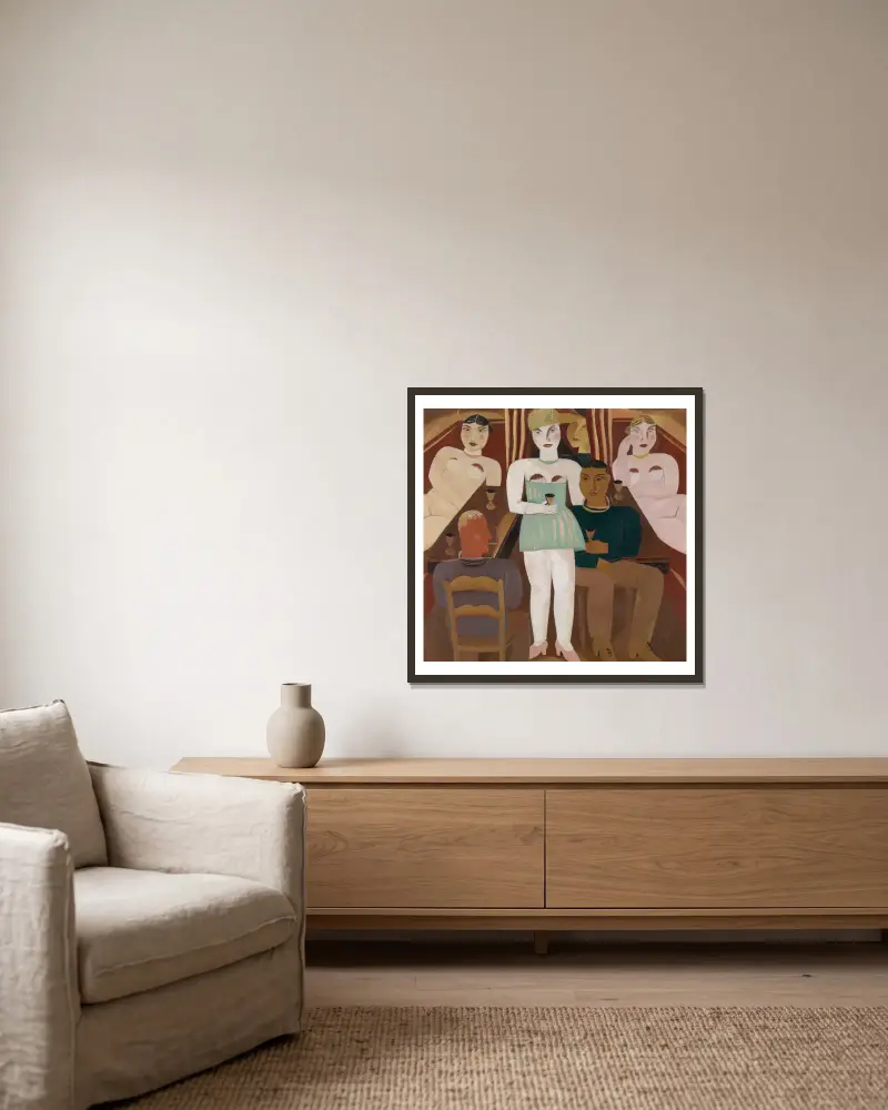 Das gute Haus von Gustave De Smet gerahmt an einer Wand