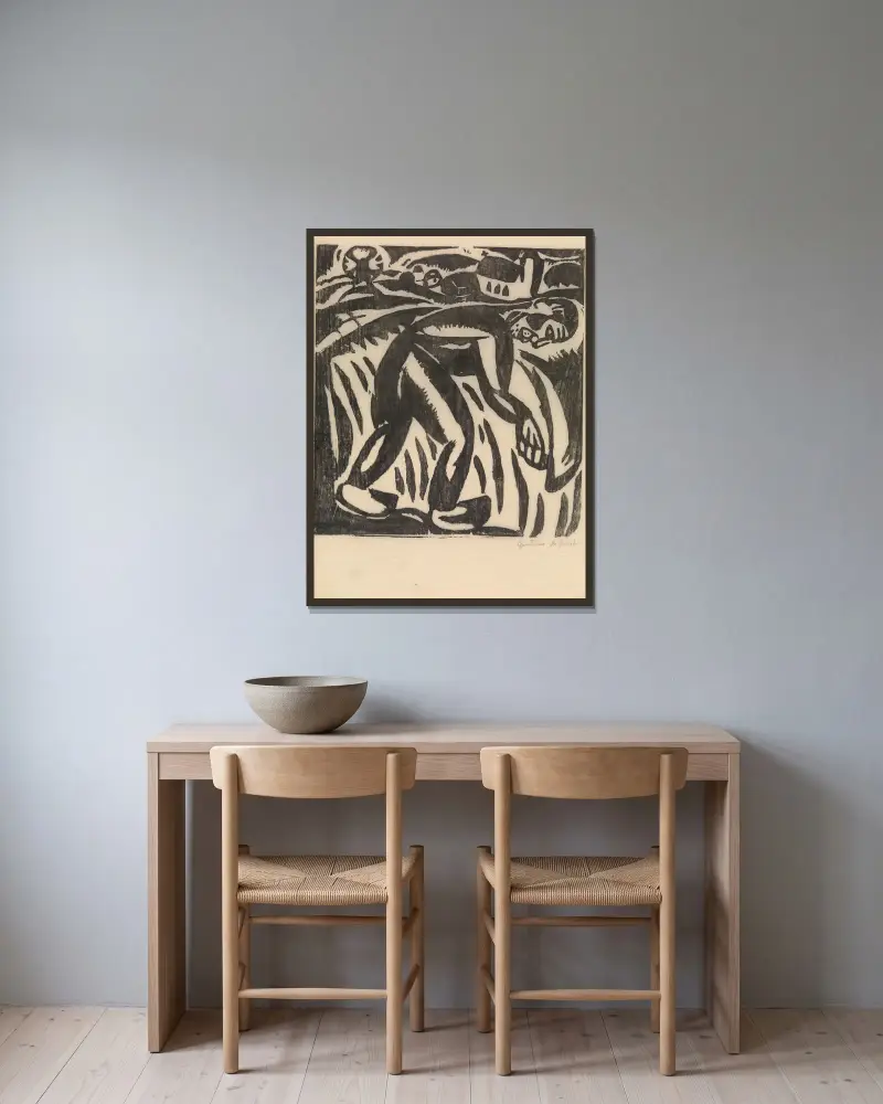 Žnečka, Gustave De Smet v rámu na stěně