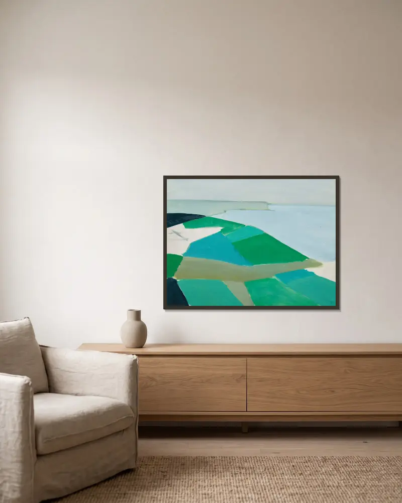 Cap Blanc Nez von Nicolas De Staël gerahmt an einer Wand