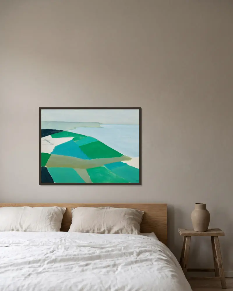 Cap Blanc Nez von Nicolas De Staël gerahmt an einer Wand