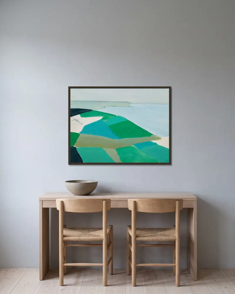 Cap Blanc Nez von Nicolas De Staël gerahmt an einer Wand