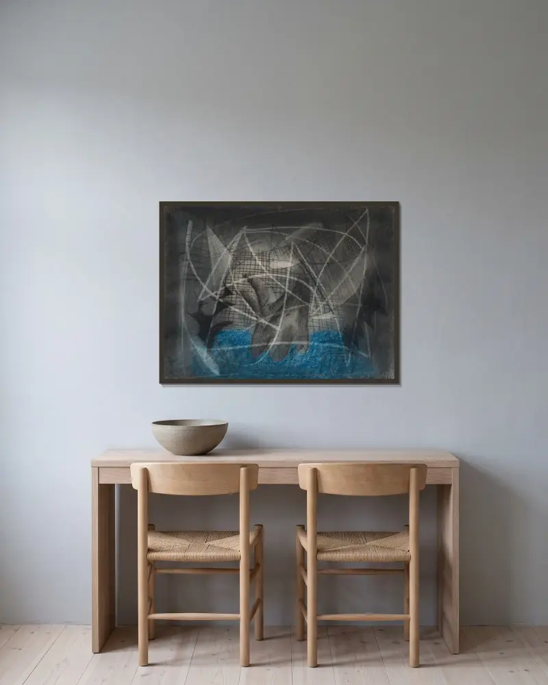 Kompozycja, 1942, Nicolas De Staël w ramie na ścianie