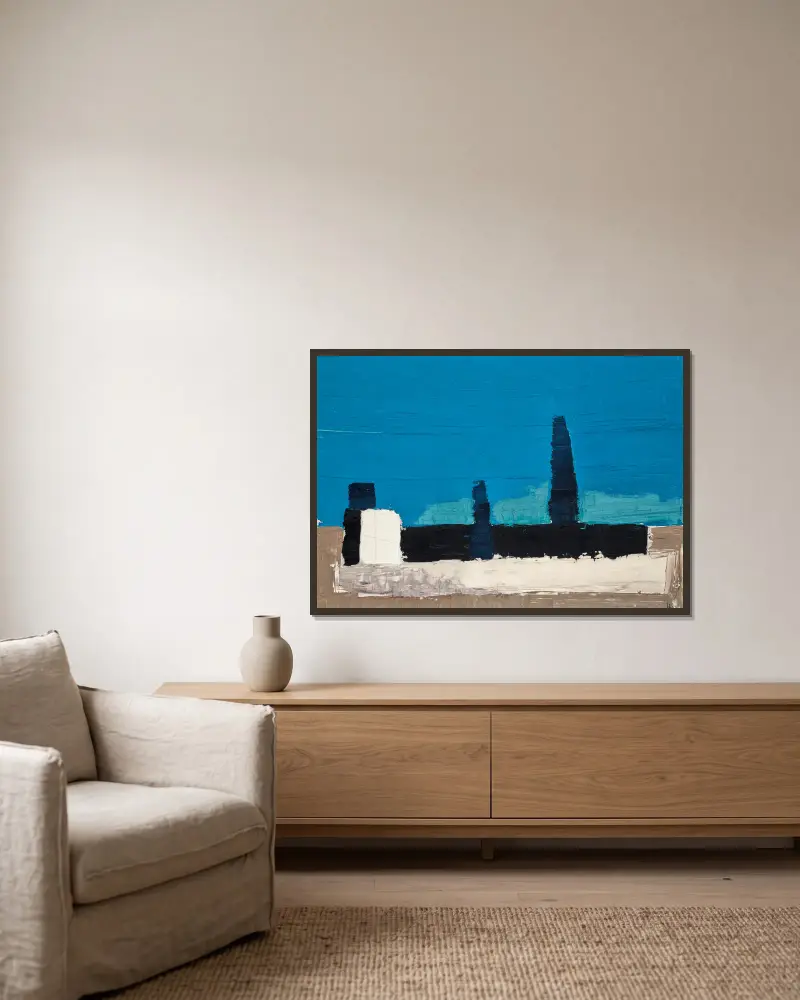 Fiesole, Nicolas De Staël v rámu na stěně
