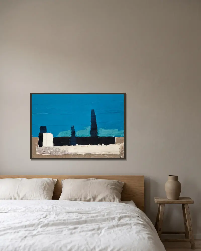 Fiesole, Nicolas De Staël v rámu na stěně