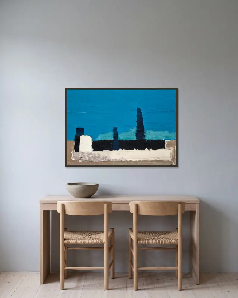 Fiesole, Nicolas De Staël v rámu na stěně