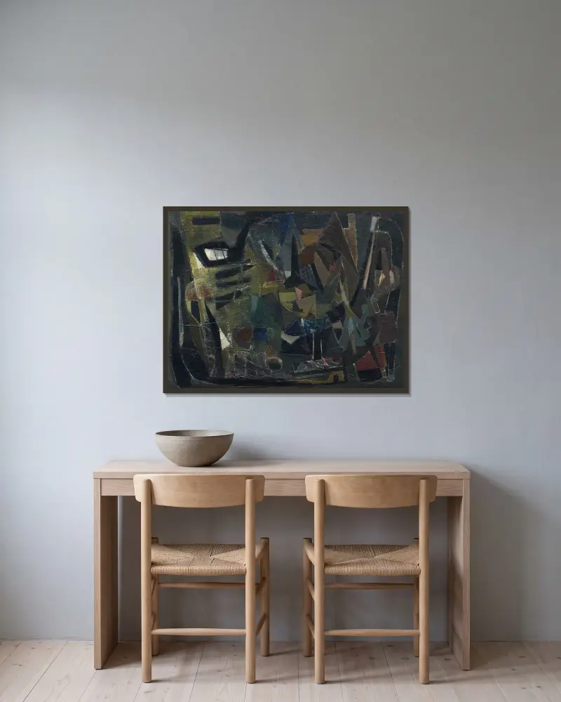 Větru podíl, Nicolas De Staël v rámu na stěně