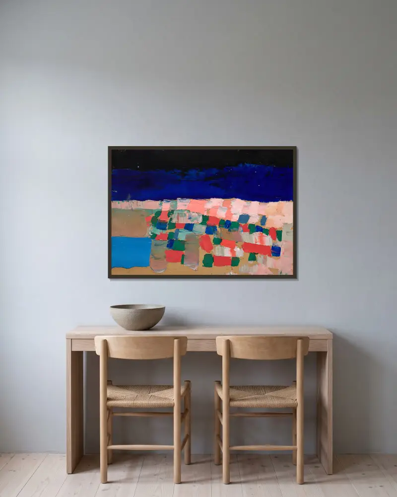 Le Lavandou von Nicolas De Staël gerahmt an einer Wand