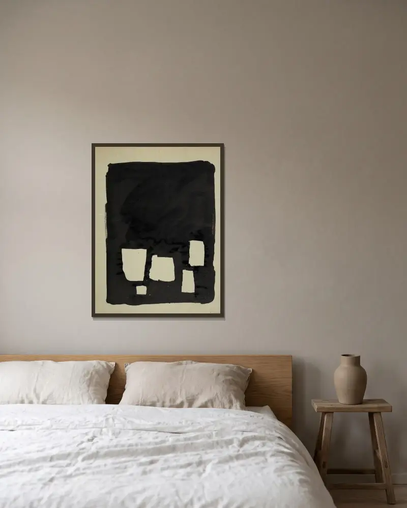 Le Requin et la mouette av Nicolas De Staël inramad på en vägg