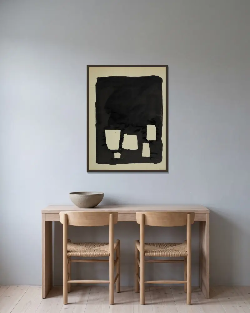 Le Requin et la mouette av Nicolas De Staël inramad på en vägg