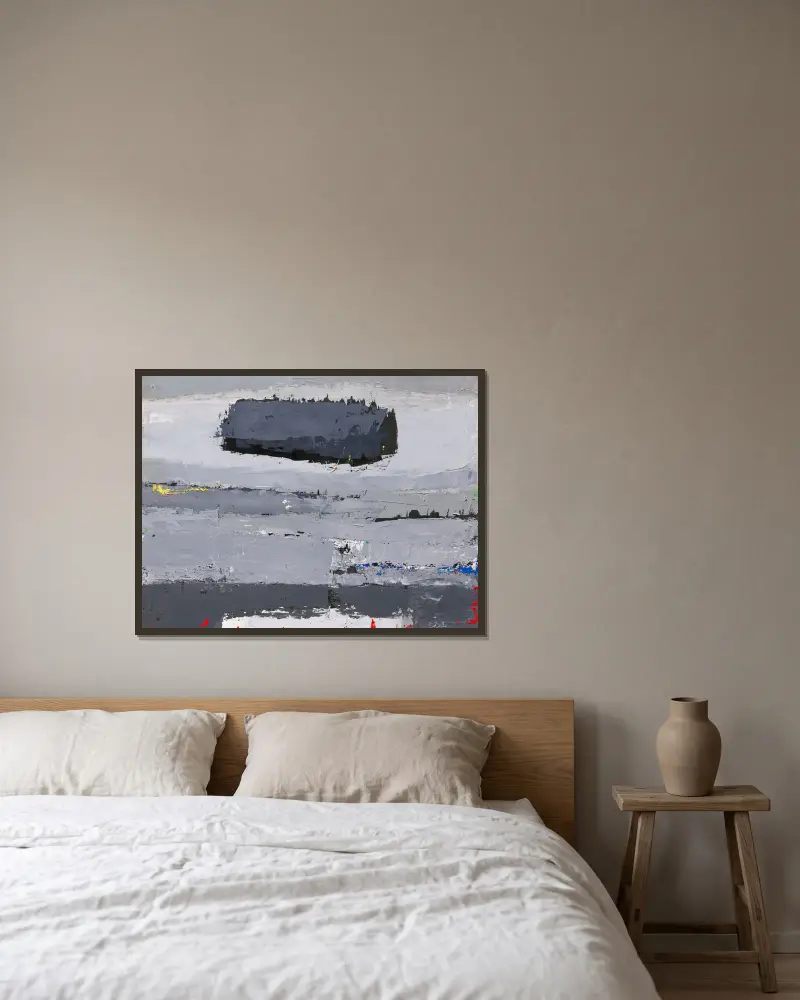 Landschaft mit Wolke von Nicolas De Staël gerahmt an einer Wand