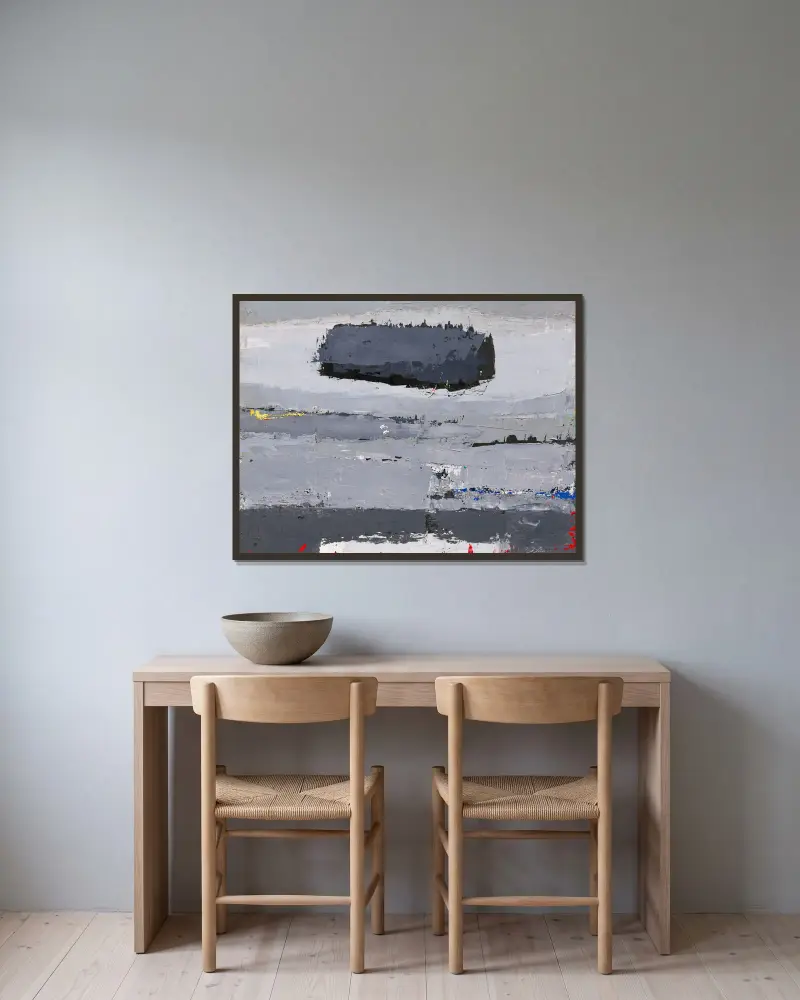 Landschaft mit Wolke von Nicolas De Staël gerahmt an einer Wand