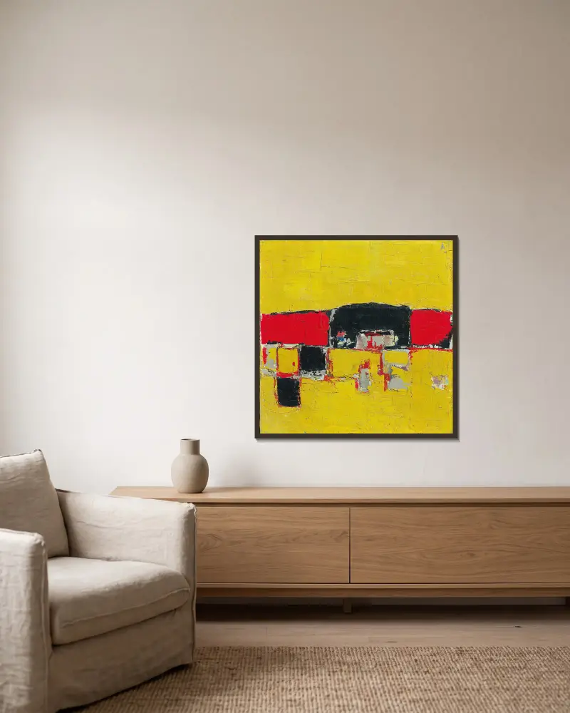 Landschaft, 1951 – Nr. 1 von Nicolas De Staël gerahmt an einer Wand