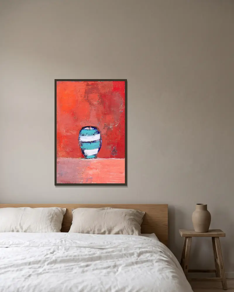 Rocka i kruka von Nicolas De Staël gerahmt an einer Wand