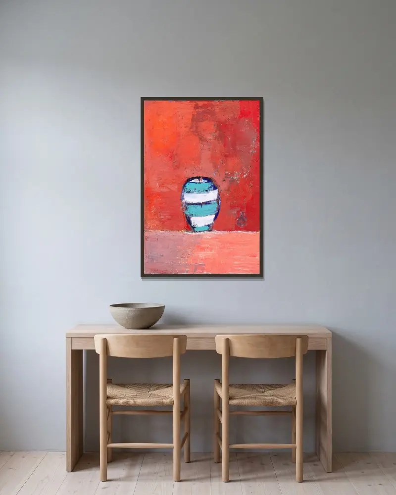 Rocka i kruka von Nicolas De Staël gerahmt an einer Wand