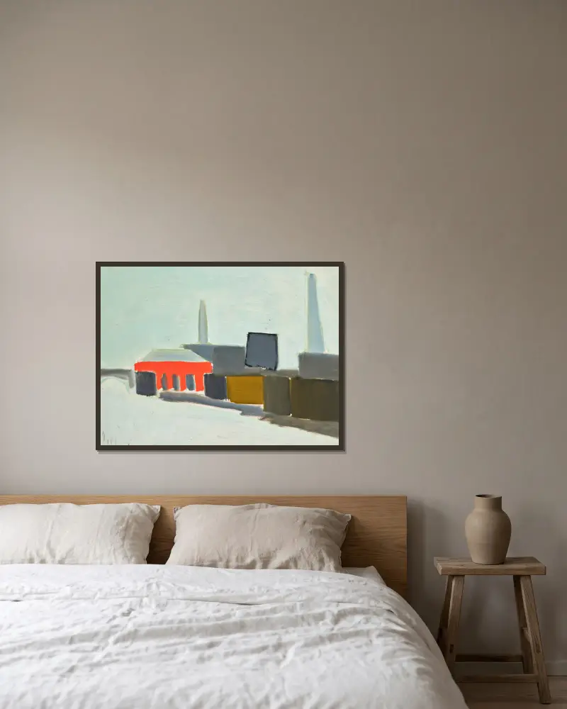 Quai de Grenelle von Nicolas De Staël gerahmt an einer Wand