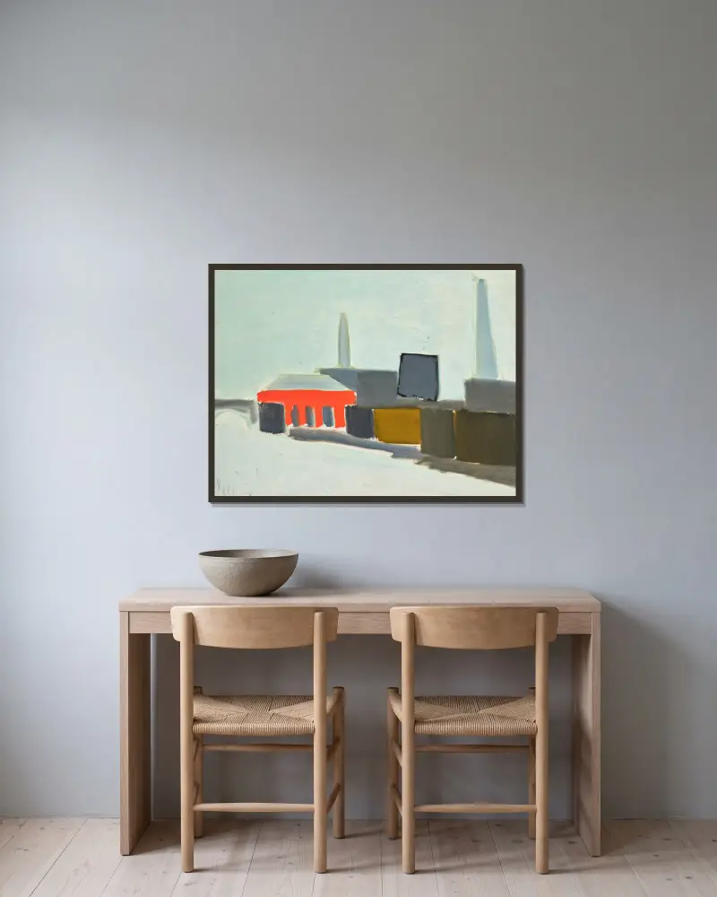 Quai de Grenelle von Nicolas De Staël gerahmt an einer Wand