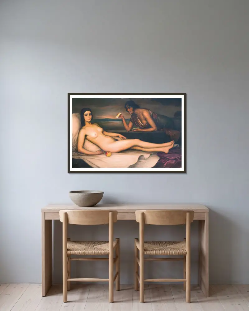 Wróżba, Julio Romero De Torres w ramie na ścianie