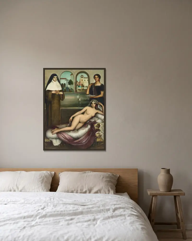 Dwie ścieżki, Julio Romero De Torres w ramie na ścianie