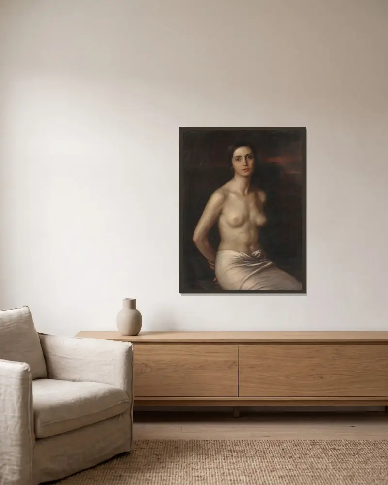 Die Sklavin von Julio Romero De Torres gerahmt an einer Wand