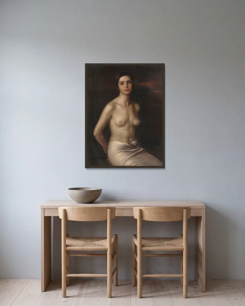 Die Sklavin von Julio Romero De Torres gerahmt an einer Wand