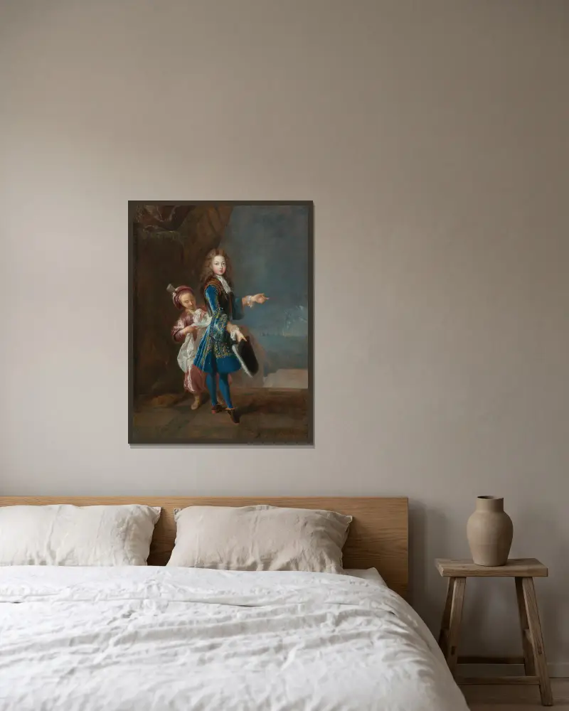 Porträt von Louis Alexandre de Bourbon, Graf von Toulouse von Jean-François de Troy gerahmt an einer Wand