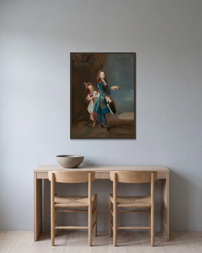 Porträt von Louis Alexandre de Bourbon, Graf von Toulouse von Jean-François de Troy gerahmt an einer Wand