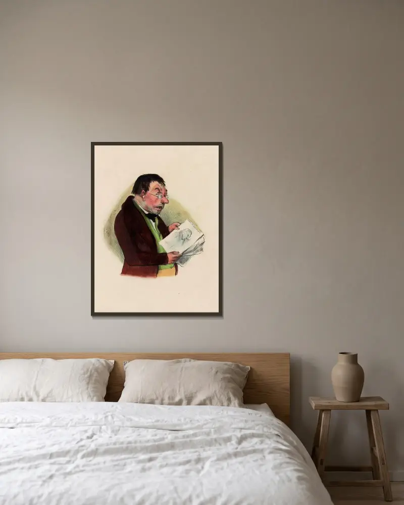 Cette tête ne m’est pas inconnue av Charles-Joseph Traviès de Villers inramad på en vägg