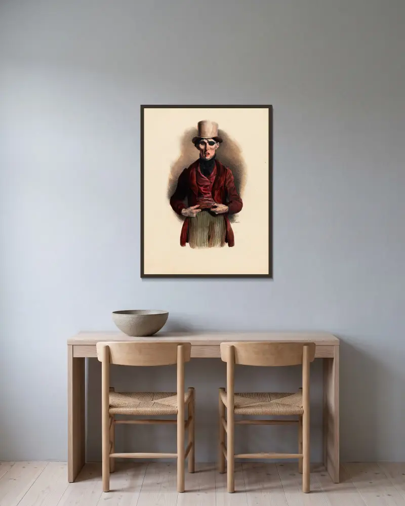 Dans la position où je me trouve, je crois av Charles-Joseph Traviès de Villers inramad på en vägg