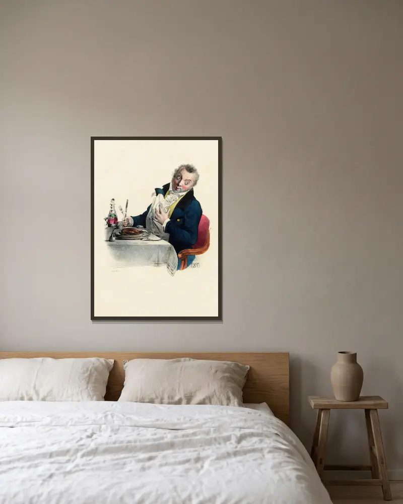 Délicieux aspect von Charles-Joseph Traviès de Villers gerahmt an einer Wand