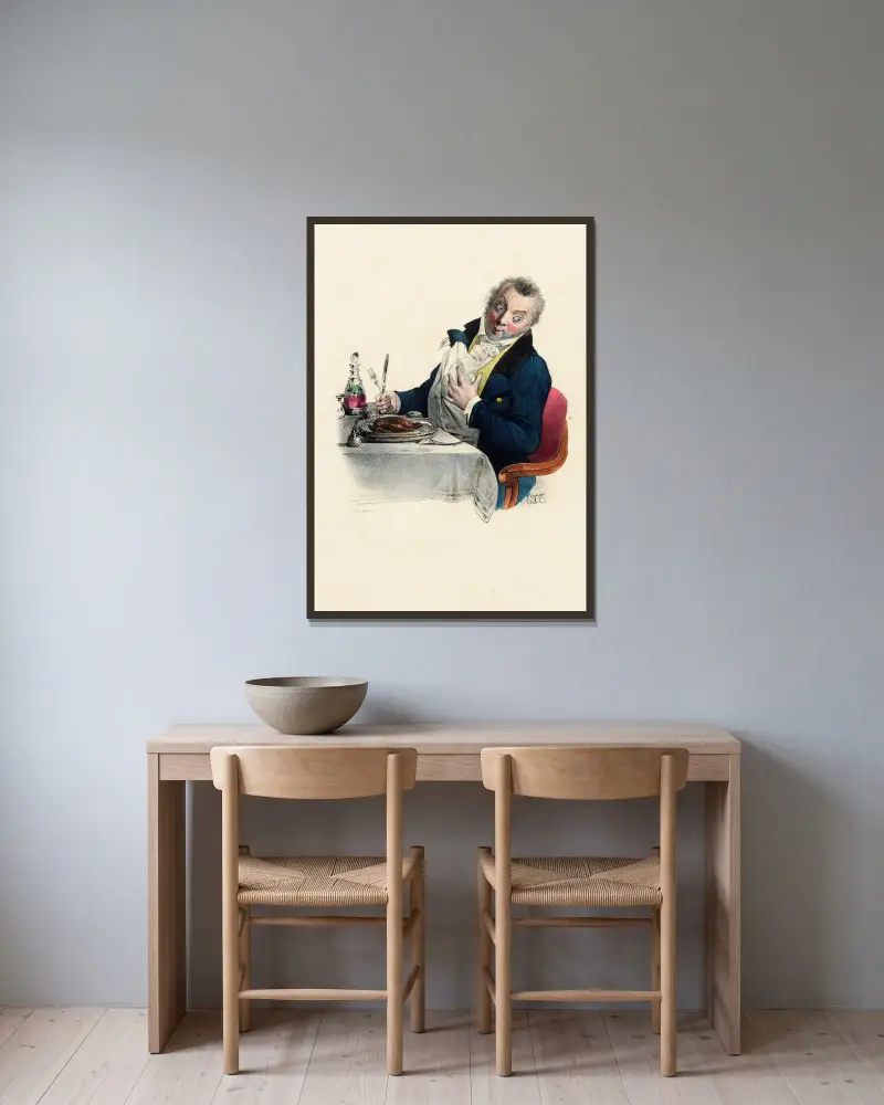 Délicieux aspect von Charles-Joseph Traviès de Villers gerahmt an einer Wand