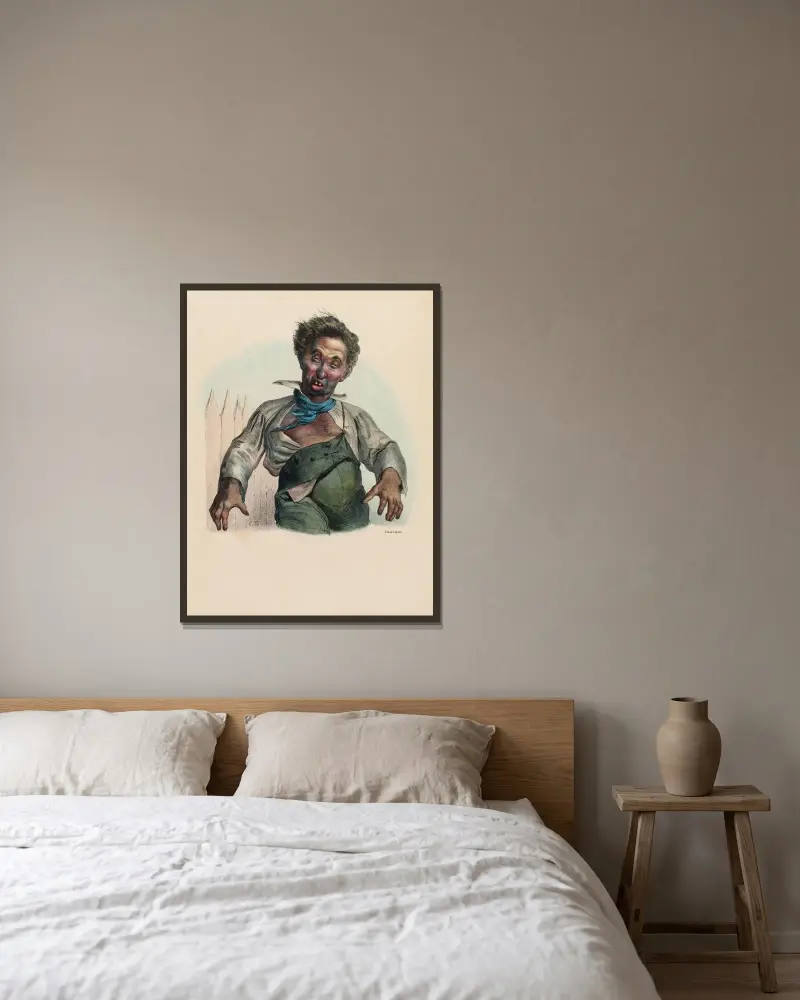 Je suis français .moi av Charles-Joseph Traviès de Villers inramad på en vägg